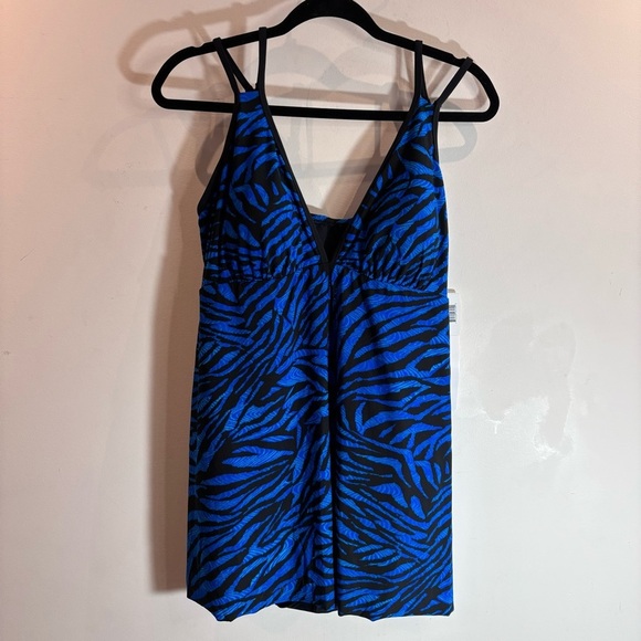 TRIMSHAPER Sz 14 By Miraclesuit One Piece Bathing Suit Double Straps New W/ Tag - Picture 4 of 16